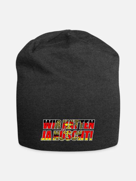 Wir hatten ja nüscht - DDR Spruch (v2) - Jersey-Beanie - Anthrazit