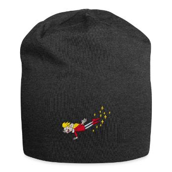 Weihnachtsmann & Co. KG Stickmotiv Elfe - Jersey-Beanie - Anthrazit - Vorne