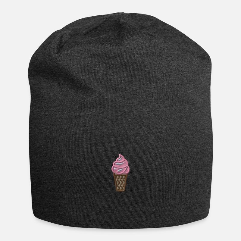 Softeis bestickt - Jersey-Beanie - Anthrazit