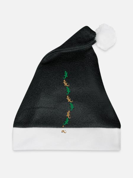 Acht Geckos - Weihnachtsmütze - Schwarz/Weiß