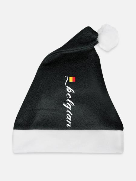 Belgien - Weihnachtsmütze - Schwarz/Weiß