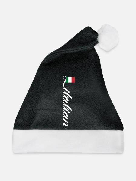 Italien - Weihnachtsmütze - Schwarz/Weiß
