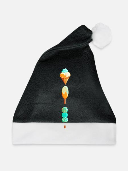 Eis - Weihnachtsmütze - Schwarz/Weiß