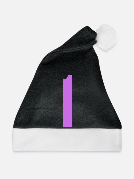 1 - Weihnachtsmütze - Schwarz/Weiß