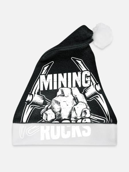 Goldbergbau Goldmine - Weihnachtsmütze - Schwarz/Weiß