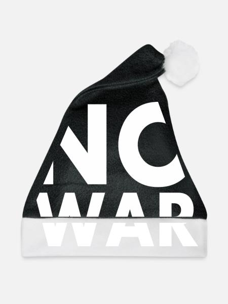 No war - Weihnachtsmütze - Schwarz/Weiß - Vorne