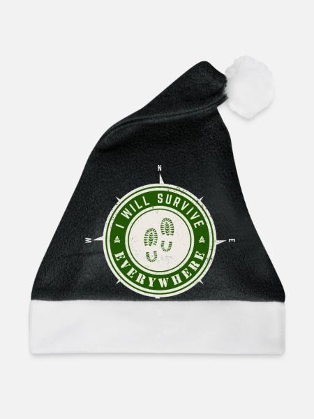 I will survive everywhere - Weihnachtsmütze - Schwarz/Weiß - Vorne