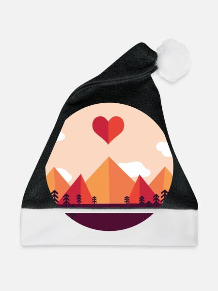 Wanderlust Naturverbunden - Weihnachtsmütze - Schwarz/Weiß