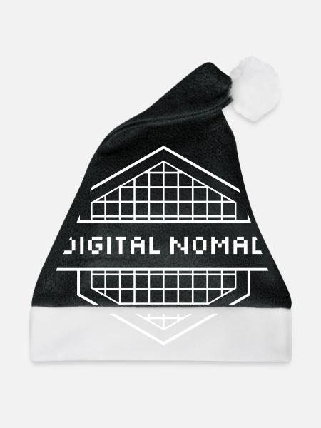 Digital Nomad - Digitaler Nomade - Weihnachtsmütze - Schwarz/Weiß