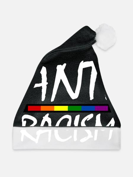 ANTIRASSISMUS - Weihnachtsmütze - Schwarz/Weiß - Vorne