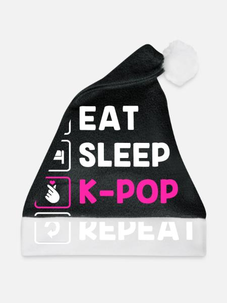 K-Pop - Weihnachtsmütze - Schwarz/Weiß