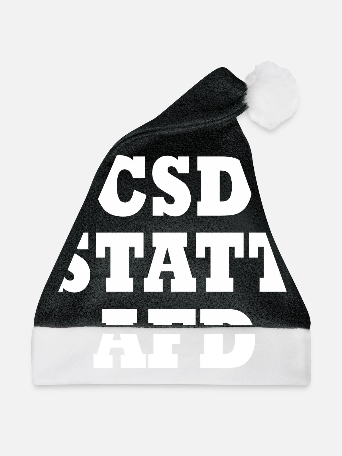 Csd statt afd - Weihnachtsmütze - Schwarz/Weiß - Vorne