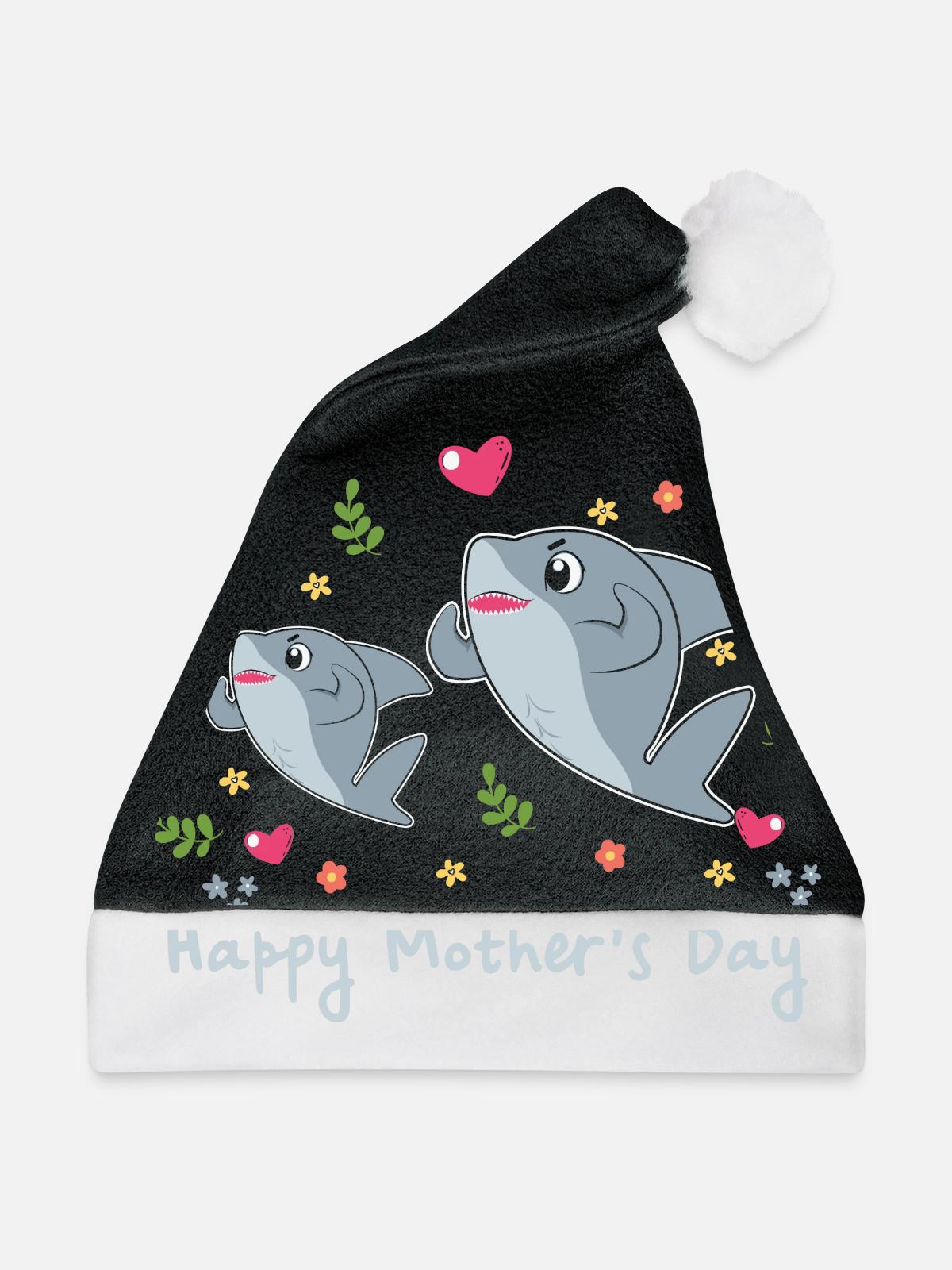 happy Mothersday - Weihnachtsmütze - Schwarz/Weiß - Vorne