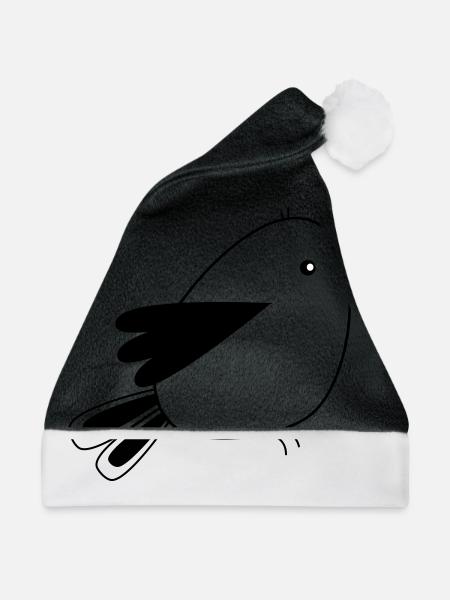 Vögelchen - Weihnachtsmütze - Schwarz/Weiß - Vorne