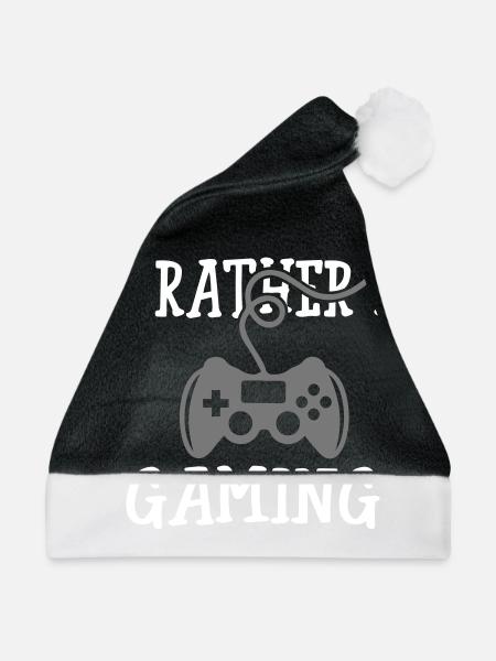 I'd Rather Be Gaming - Weihnachtsmütze - Schwarz/Weiß
