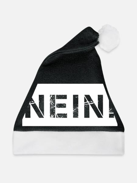 Nein - Weihnachtsmütze - Schwarz/Weiß
