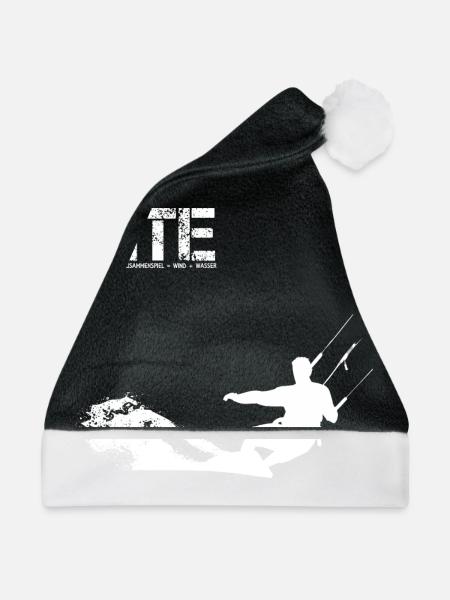 KITEBOARDING GESCHENK - Weihnachtsmütze - Schwarz/Weiß