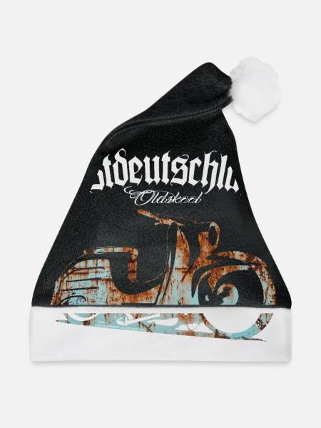 Simson Schwalbe - Ostdeutschland - Oldskool - Weihnachtsmütze - Schwarz/Weiß - Vorne