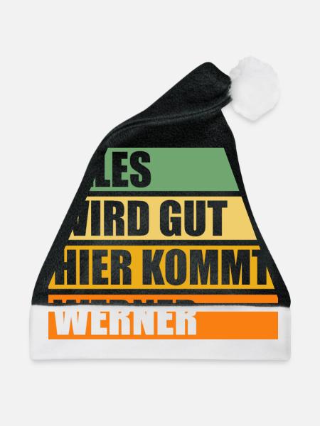 Werner - Weihnachtsmütze - Schwarz/Weiß - Vorne