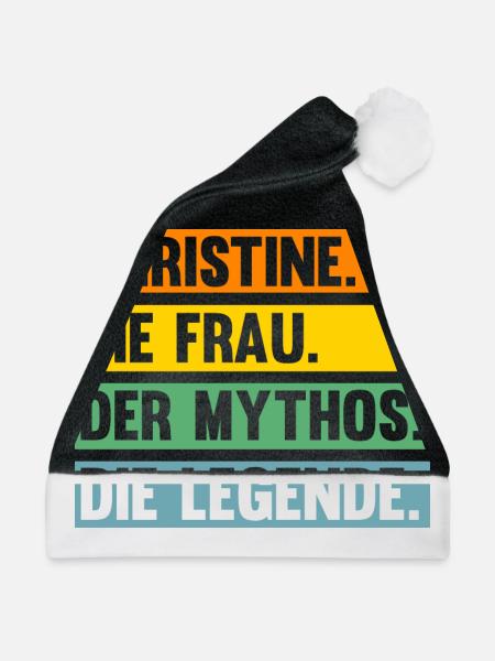 Christine - Weihnachtsmütze - Schwarz/Weiß