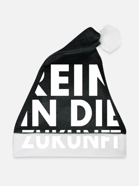 Rein in die zukunft - Weihnachtsmütze - Schwarz/Weiß - Vorne