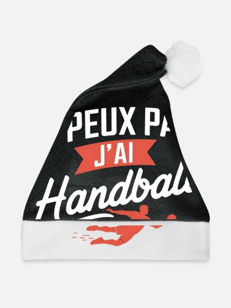 Ich kann nicht, ich habe Handball - Weihnachtsmütze - Schwarz/Weiß