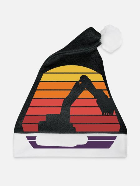Bagger - Weihnachtsmütze - Schwarz/Weiß - Vorne