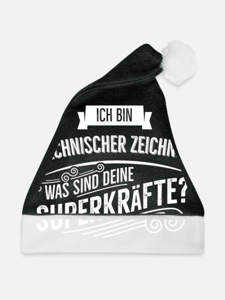 Technischer Zeichner - Weihnachtsmütze - Schwarz/Weiß