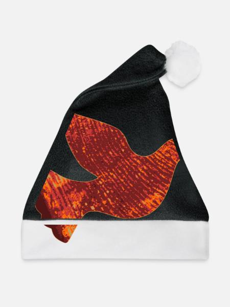 Rote Taube - Weihnachtsmütze - Schwarz/Weiß