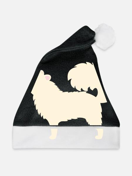 Samojede - Weihnachtsmütze - Schwarz/Weiß