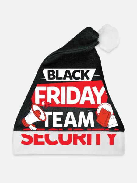 Black Friday Team Security - Weihnachtsmütze - Schwarz/Weiß