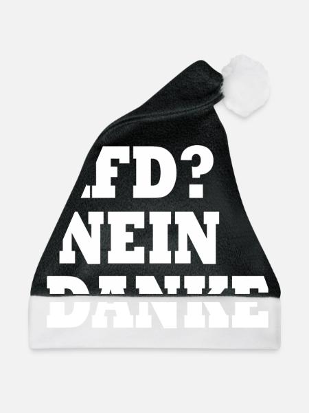 Afd nein danke - Weihnachtsmütze - Schwarz/Weiß