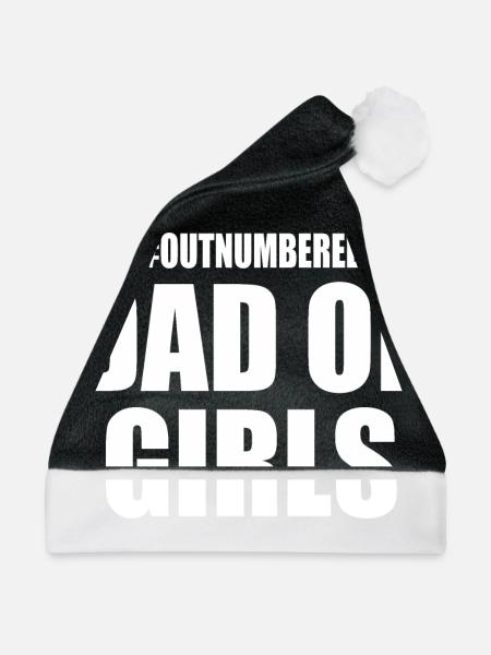 Dad of girls outnumbered - Weihnachtsmütze - Schwarz/Weiß