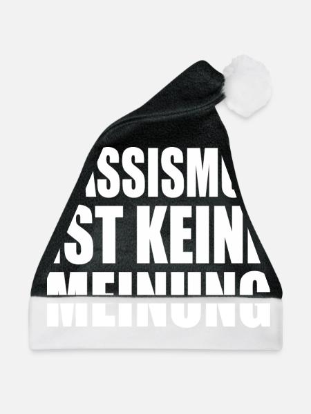 rassismus ist kein meinung - Weihnachtsmütze - Schwarz/Weiß - Vorne