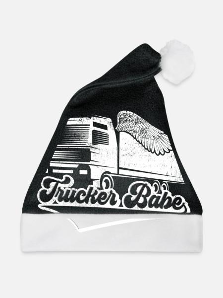 Truckerin Trucker Babe LKW Truck Fahrerin - Weihnachtsmütze - Schwarz/Weiß