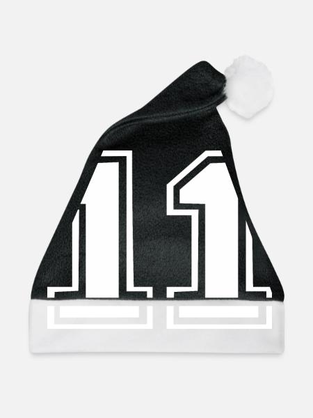 11 - Weihnachtsmütze - Schwarz/Weiß - Vorne