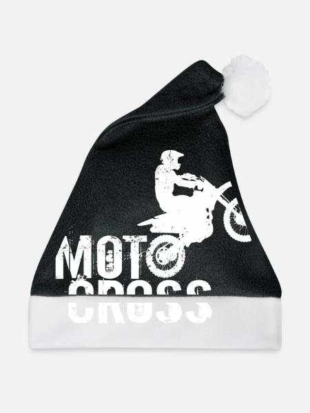 MotoCross - Weihnachtsmütze - Schwarz/Weiß