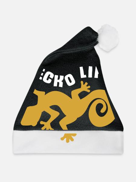 Gecko - Weihnachtsmütze - Schwarz/Weiß