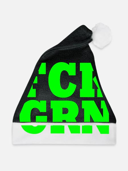 Fck grn - Weihnachtsmütze - Schwarz/Weiß