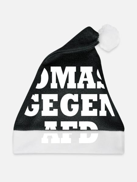 Omas gegen afd - Weihnachtsmütze - Schwarz/Weiß - Vorne