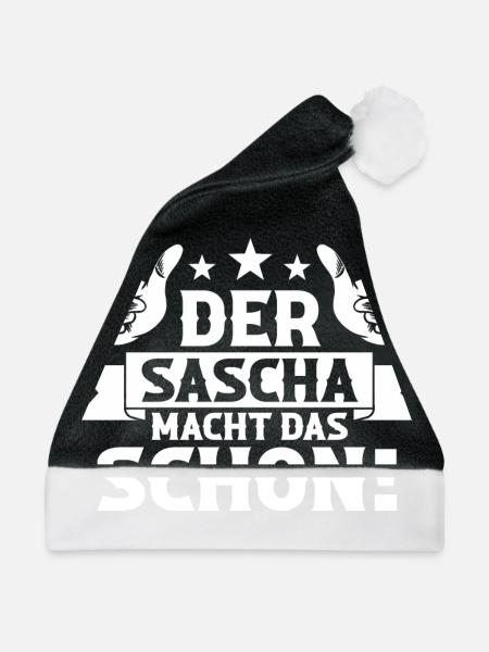 Sascha - Weihnachtsmütze - Schwarz/Weiß - Vorne