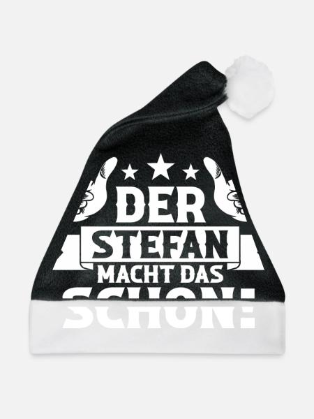 Stefan - Weihnachtsmütze - Schwarz/Weiß - Vorne