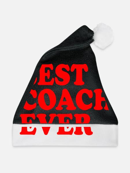 Best coach ever - Weihnachtsmütze - Schwarz/Weiß