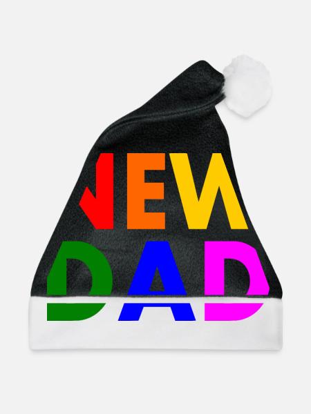 New dad - Weihnachtsmütze - Schwarz/Weiß