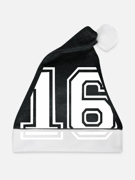 16 - Weihnachtsmütze - Schwarz/Weiß