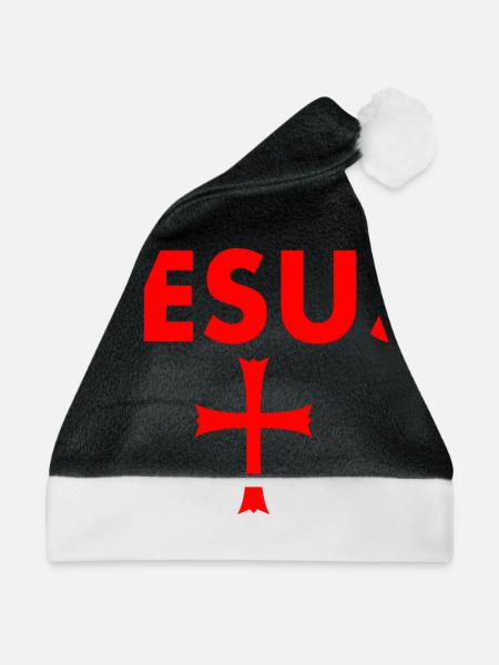 jesus kreuz - Weihnachtsmütze - Schwarz/Weiß