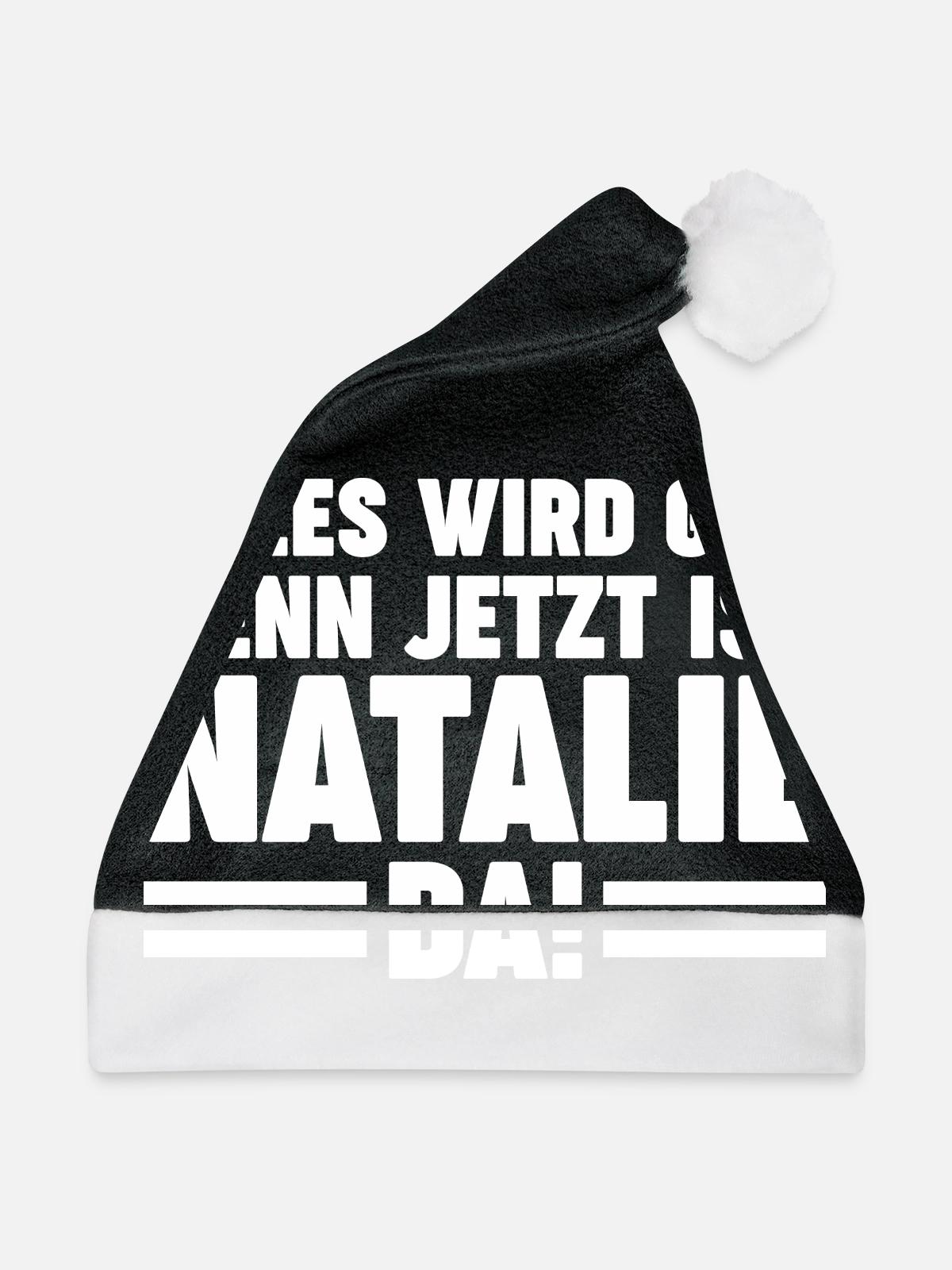 Natalie - Weihnachtsmütze - Schwarz/Weiß - Vorne