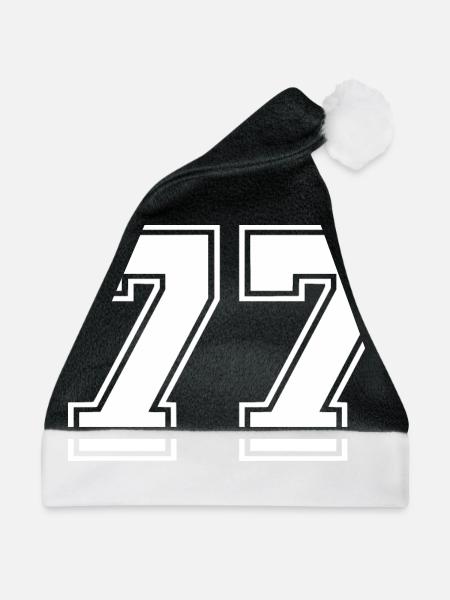 77 - Weihnachtsmütze - Schwarz/Weiß