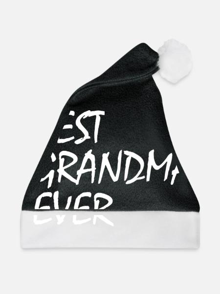 Best grandma ever - Weihnachtsmütze - Schwarz/Weiß