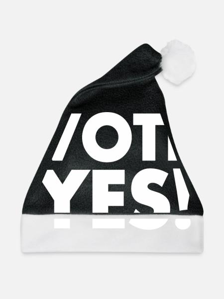 Vote yes - Weihnachtsmütze - Schwarz/Weiß - Vorne